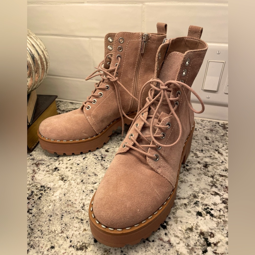 Vince Camuto Pink Heeled Boots